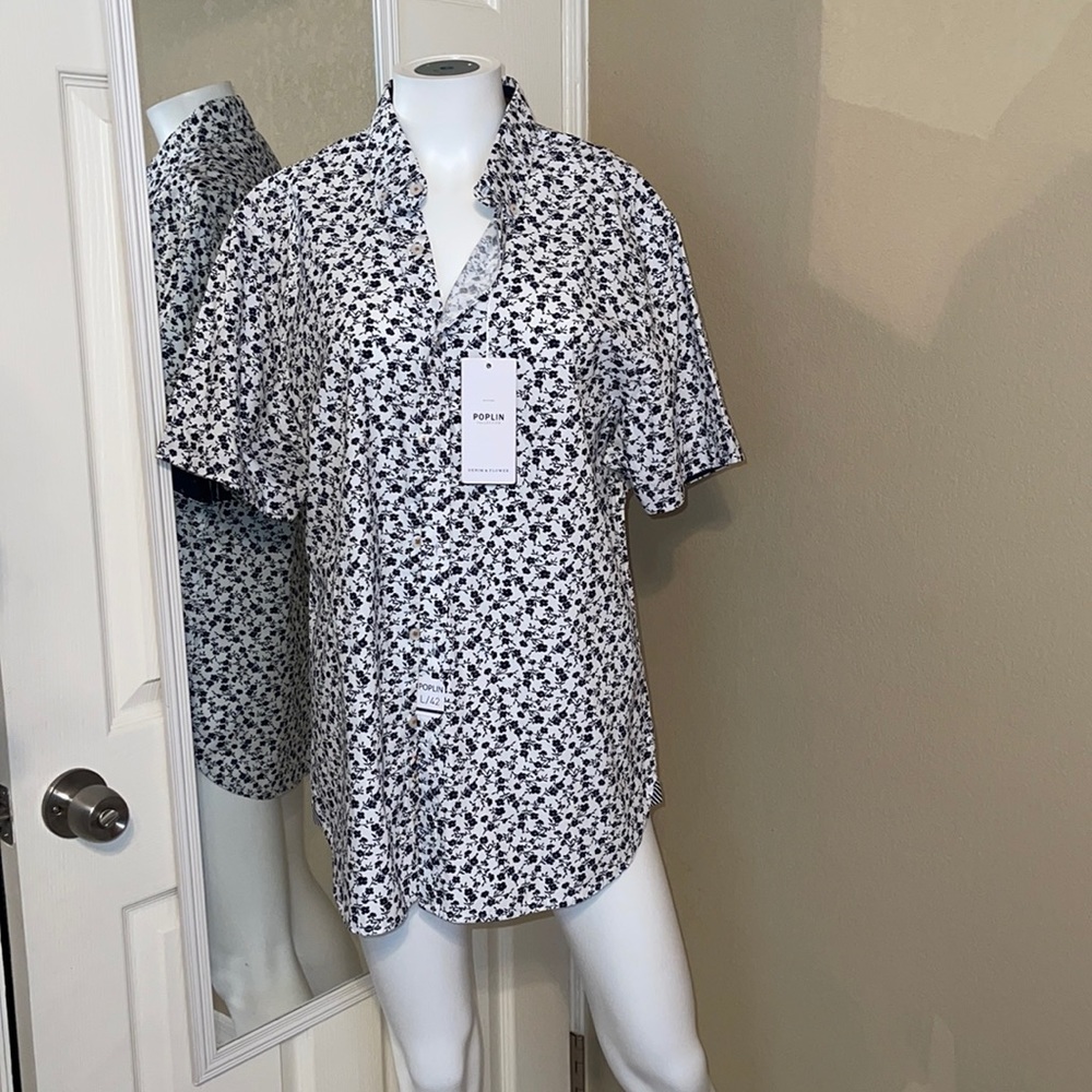 Men’s floral button up top